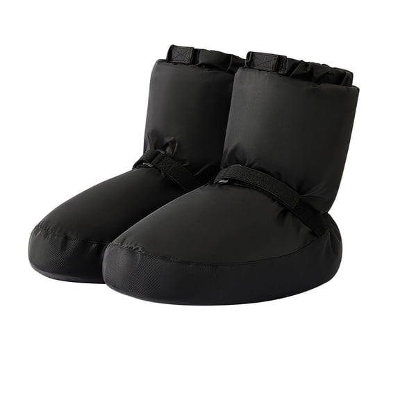 Black Kids Dance Shoes With Straps And Thickened Design, Perfect For Warm Practice And Soft Sole Comfort