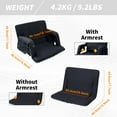 thumbnail image 5 of Heated Massage Stadium Seats, Floor Chair, Bleacher Chairs, Reclining Waterproof Cushion, Ultralight, Foldable, Extra Thick Padding, with Shoulder Straps & Side Pockets (Extra Wide, Set of 2), 5 of 6