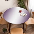 thumbnail image 5 of Ombre White Purplek Elastic Fitted Round Table Cover Gradient Color Waterproof Outdoor Tablecloth for Holiday Party, Picnic, Patio & Dining Fits Tables Up to 45"-54", 5 of 8