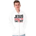 thumbnail image 5 of Jesus Way Truth Life Bible Verse Zip Up Hoodie Men's Women's Brisco Brands S, 5 of 6