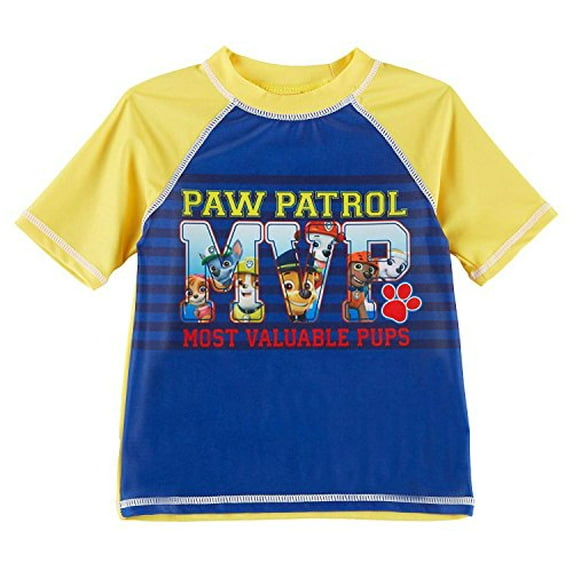 Nickelodeon Paw Patrol Toddler Boys MVP Rashguard 3T Blue/Yellow