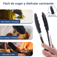 thumbnail image 4 of Juego de 5 Pinzas de Cocina de Silicona y Acero Inoxidable con Espátulas UNIVERSOENLINEA, 4 of 10