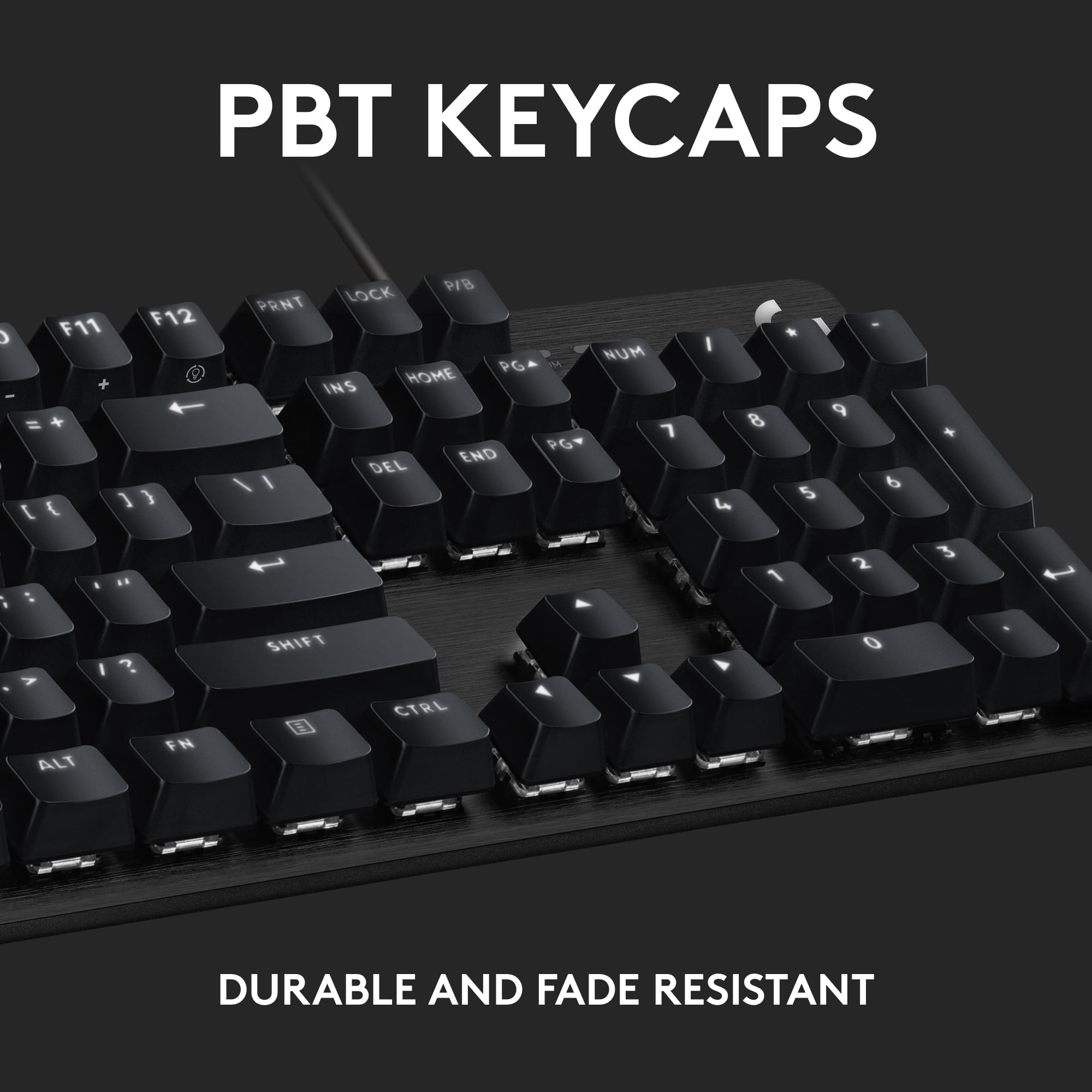 Logitech G413 SE Full-Size Corded Gaming Keyboard, PBT Keycaps, Tactile Mechanical Switches, 6-Key Rollover Anti-Ghosting, FN Keys—white Backlit LED