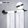 thumbnail image 2 of Toalleros de 5 piezas para baño Juego de accesorios de baño de acero inoxidable Soporte para toallas de baño Juego de barra de toalla de baño resistente montado en la pared Juego de accesorios de baño, 2 of 5