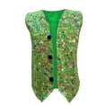 thumbnail image 6 of hengsof Boys Girls Sequin Waistcoat Sleeveless Hip-hop Jazz Dance Stage Performance Costume Vest Tops, 6 of 7