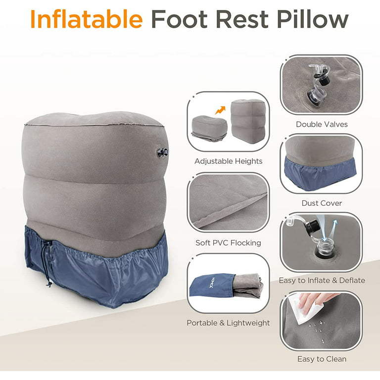 Travel Foot Pillow Automotive Accessories Airplane Leg Inflatable Rest  Flight Footrest Desk Essentials Flying - AliExpress