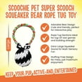 thumbnail image 2 of Scoochie Pet Products Super Scooch Squeaker Bear Rope Tug Dog Toy, Large, 9-Inch, 2 of 5