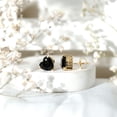 thumbnail image 4 of Rosec Jewels Natural Black Onyx Heart Earrings for Women (8 mm, AAA Quality, 4.2 Ct) - Solitaire Stud Earrings - Ready to Gift, 10K Yellow Gold, 4 of 9