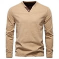 thumbnail image 3 of ZUKMRJPC Men's V-Neck T-Shirts Lightweight Long Sleeve Solid Color Pullover Tops Casual Soft Cotton Base Sport Workout Tees, 3 of 4