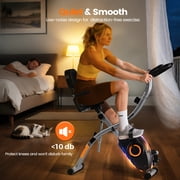 YOSUDA 5in1 Folding Exercise Bike Indoor Exercise Bicycle with 16-Level Magnetic Resistance and 380LB Capacity