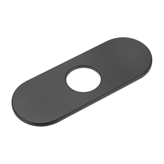 Faucet Deck Plate, 6 Inch Oval 304 Stainless Steel Escutcheon Faucet Plate [Black]