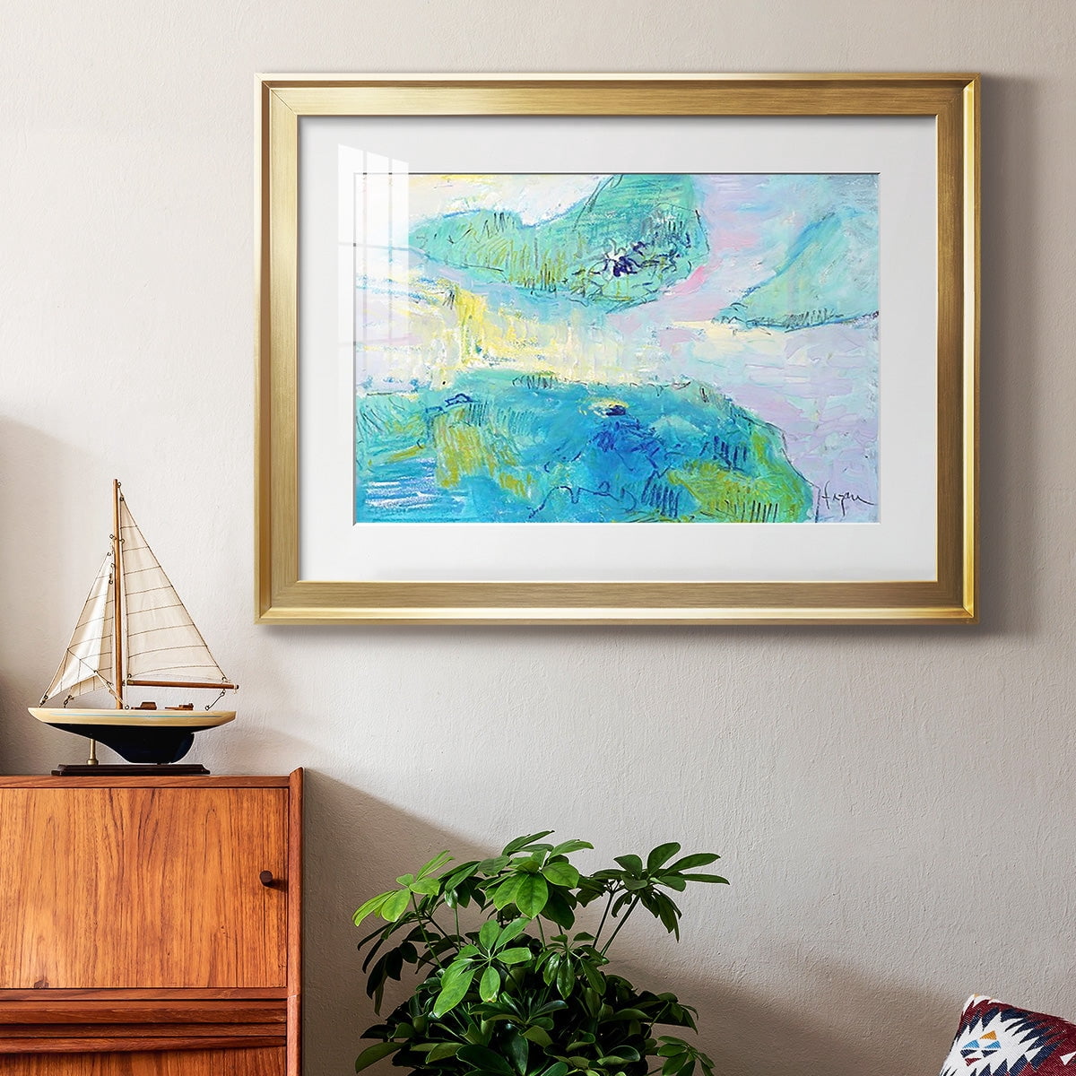 Smooth Sailing in the Heartland Premium Framed Print - Ready to Hang
