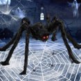 thumbnail image 2 of Decoraciones de telaraña de Halloween Husfou de 3,6 m con araña gigante de 150 cm para exteriores, 2 of 8