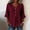 Wine, variant on Only Moment Lightweight Soft Casual Shirts for Women 3/4 Sleeve V Neck Ruffle Sleeves Cotton and Linen Dressy Collared Shirts Trendy Business Casual Work Blouses Vacation Outfits 2026 Wine,S