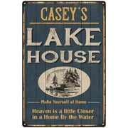 CASEY'S Lake House Blue Cabin Home Decor Gift 8x12 Metal 208120038463
