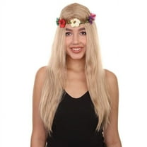 HPO Adult Women's Blonde Queen Wig, Long Fancy Costume Hair, Crown With Wigs for Halloween & Cosplay
