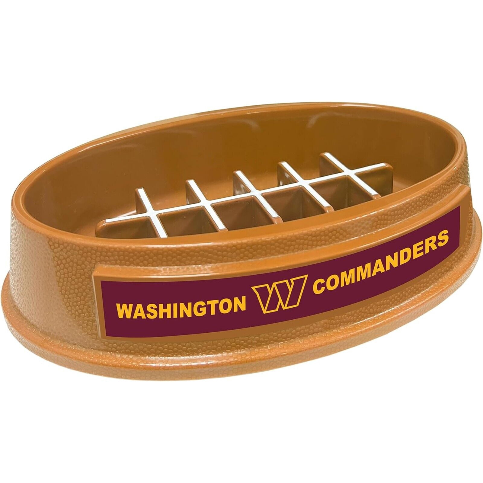 Pets First NFL Washington Commanders Super-Bowl Slow Feeder Bowl for Dogs and Cats, Football Design for Healthy Digestion, Non-Slip, for Large & Small Pet