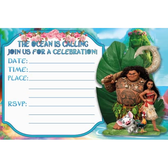 20x Piece Anime Birthday Invitations and Envelopes – Fill-in Happy Birthday Party Invitations for Kids, 6X4 Inches, Postcard Style