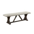 thumbnail image 6 of ACME Pascaline Wooden Upholstered Bench in Gray Fabric and Oak, 6 of 6