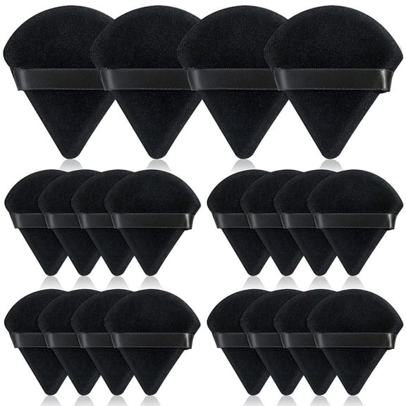 ZeenArt Triangle Powder Puff, Washable Makeup Puff, Wet and Dry Use Beauty Makeup Tool, 20 Pcs