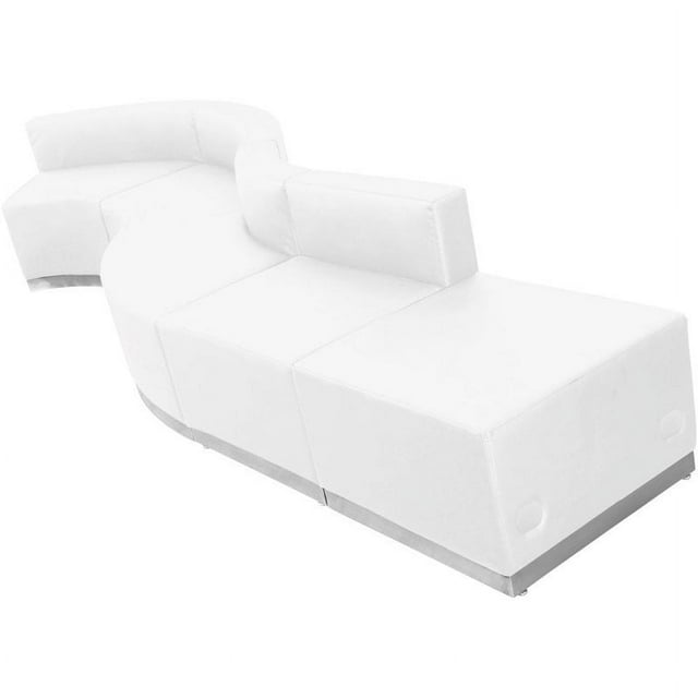 Flash Furniture Hercules Alon 5 Piece Reception Seating in White