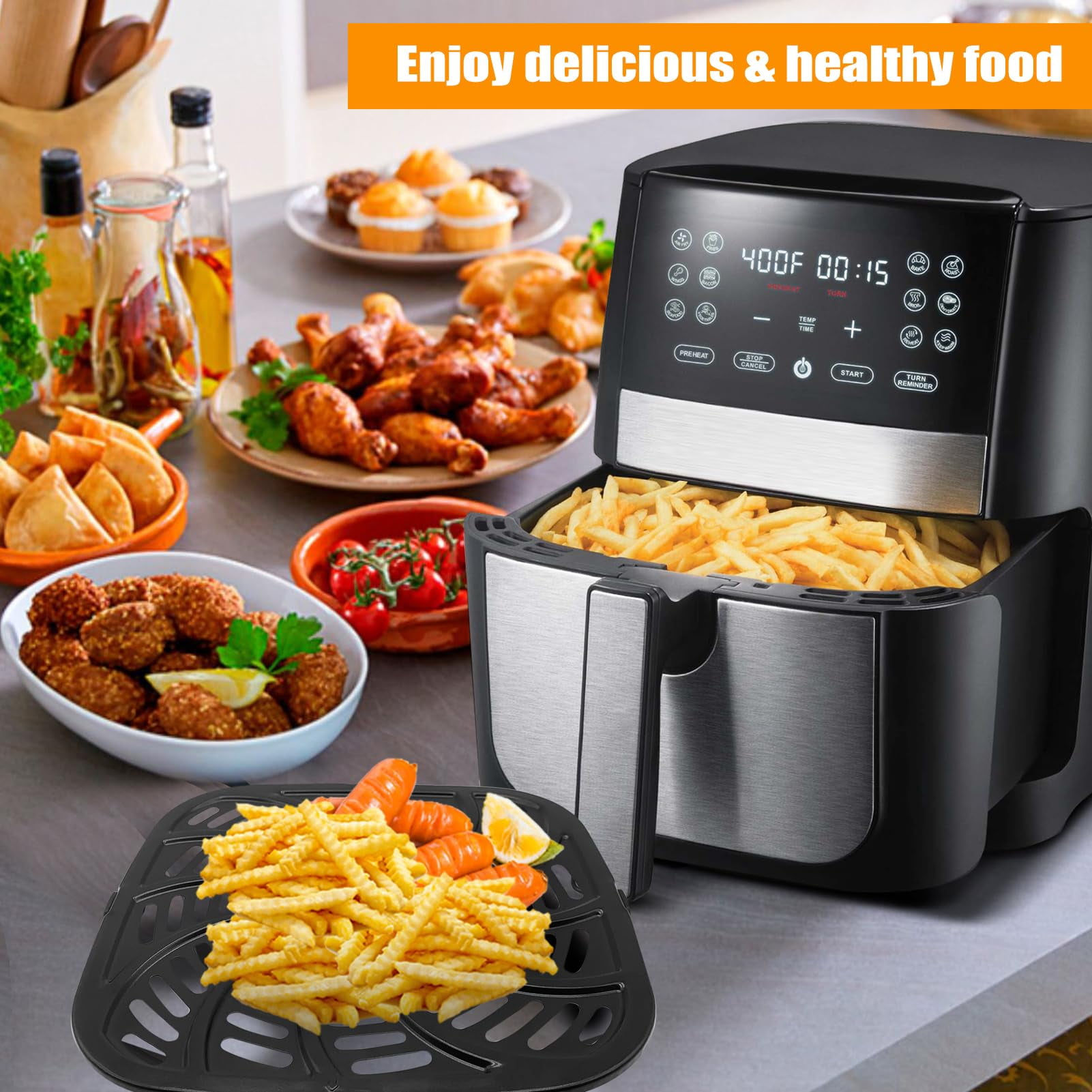 GCQ Air Fryer Replacement Tray for Gourmia GAF838 GAF856 GAF826