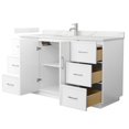 thumbnail image 2 of Elan TK 60" White Single Vanity & Giotto Quartz Top (1-Hole) & Nickel Trim, 2 of 5