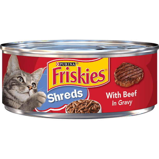 Friskies Gravy Wet Cat Food, Shreds With Beef in Gravy, 5.5 oz. Can