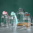 thumbnail image 1 of Garrafa deportiva de agua de gran capacidad 2200ml | Copa grande de plástico glaseado para el vientre | Separador de té a prueba de fugas | Cuerda portátil para botellas al aire libre | Vajilla de, 1 of 9