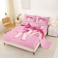 thumbnail image 2 of Erosebridal Princess Ribbon Bowknot Queen Sheet Sets,First Letter K Bed Set For Kids Girls 4-Piece, 2 of 6