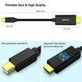 thumbnail image 5 of BENFEI 4K Mini DisplayPort to HDMI Cable, Mini DP to HDMI 6 Feet Cable (Thunderbolt Compatible), 5 of 7