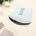 thumbnail image 3 of Unique Bargains 1 Pc Letter I Pattern Makeup Bag for Travel White Corduroy, 3 of 6