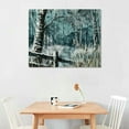 thumbnail image 2 of JRXY Forest Canvas Wall Art for Bedroom Natural Landscape Painting Abstract Nature Night Scenery Print Winter Snow Covered Trees Picture Modern Framed Artwork for Home Living Room Bathroom picture 2, 2 of 6