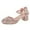 Pink, variant on REDARER Girls Sandals Dress Shoes Wedding Party Close Toe Glitter High Heels for Kids,10-10.5 Years