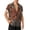 #217-Coffee, variant on Men's Peacock Feather Print Short Sleeve Button Down Hawaiian Shirt Casual Summer Beach Top Army Green M Gifts for Father