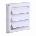 thumbnail image 3 of 6in Louvered Dryer Vent Cover, Enhances Air Circulation, White Appearance, Automatic Fly Screen Feature, 8in X 8in Outside Size, Made of Plastic, for Ceiling Openings, 3 of 7