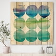 thumbnail image 2 of Designart 'Blue Colorfields Circle Abstract III' Mid-Century Modern Transitional Print on Natural Pine Wood, 2 of 3
