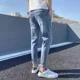 thumbnail image 5 of Pantalones ajustados para hombre, pantalones vaqueros con bolsillos, pantalones vaqueros negros ajustados para hombre, pantalones casuales ajustados, baratos, talla grande, de lujo, novedad de 2025, 5 of 5