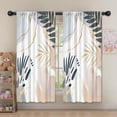 thumbnail image 5 of Blackout Kids Curtains,Blue Boho Abstract and Plant Pattern Childrens Insulated Curtains Set Of 2,Bedroom Essentials,Toddler Room Decor 52x63in(132x160cm), 5 of 5