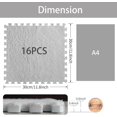 thumbnail image 6 of 16pcs 0.6" Thickened Interlocking Tile Mats,Fluffy Shaggy Soft EVA Foam Area Rug for Living Room & Bedroom,Non-Slip Protective Floor Carpet Play Mat Kids Baby Dorm Home Decor (11.8ft, White), 6 of 15