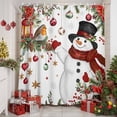 thumbnail image 2 of Shower Curtains Sets for Bathroom Decor Xmas Snowman Ball Poinsettia Berry Waterproof Bathroom Curtain with Hooks, Winter White Snowflake for Bathroom Decor,72x72IN, 2 of 9