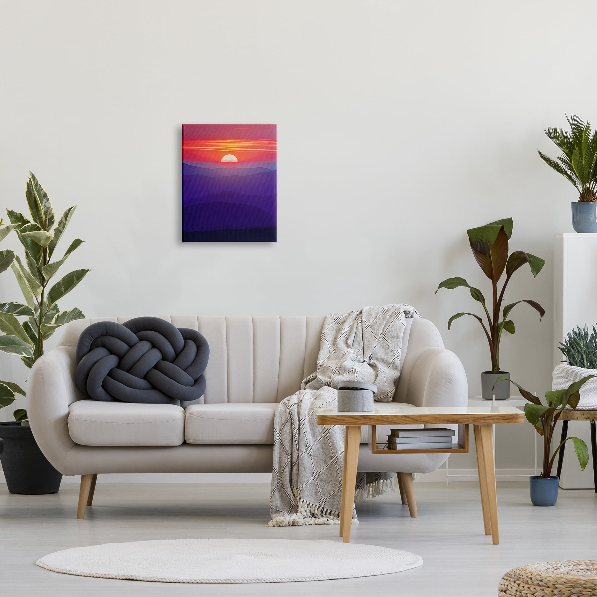 Stupell Red Sunrise Mountain Horizon Landscape Photography Gallery Wrapped Canvas Print Wall Art