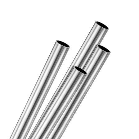 Uxcell 4Pack 304 Stainless Steel Tube, 5mm OD 0.5mm Wall Thick 300mm L Straight Tubing