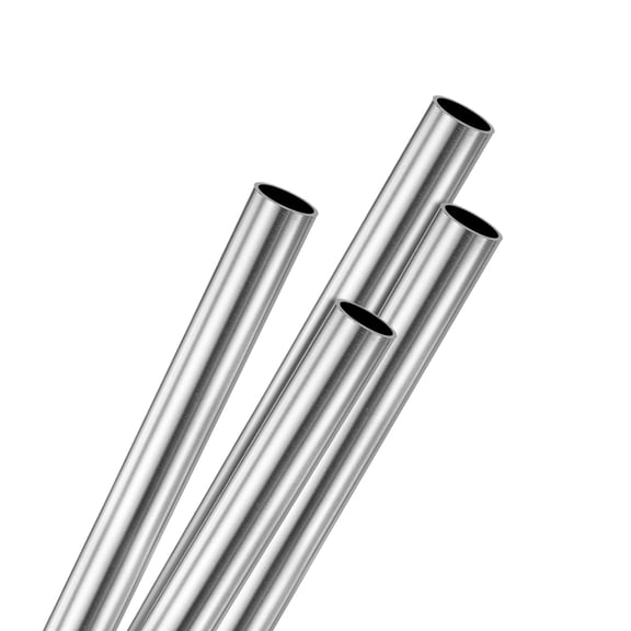 Uxcell 4Pack 304 Stainless Steel Tube, 5mm OD 0.5mm Wall Thick 300mm L Straight Tubing