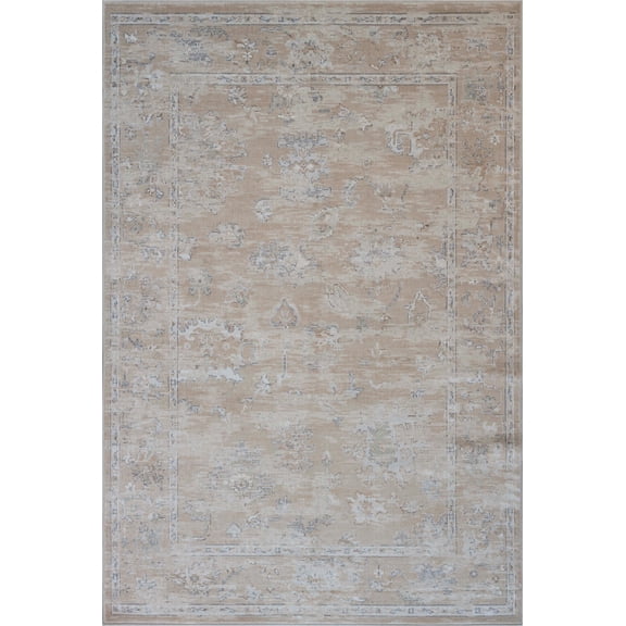 Eno Elmina Brown Ivory Taupe and White Viscose Area Rug