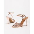 thumbnail image 2 of On feet& in love Women's Rhinestone-Embellished Square Toe Ankle Strap High Heel Sandals, 2 of 6