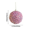 thumbnail image 4 of Taotanxi 4 Pcs Christmas Tree Ball Ornaments Glitter Sequin Foam Ornaments Hanging Decorations for Xmas Wedding Party Holiday Decor(Pink,3.15 Inch), 4 of 6