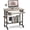 Grey, variant on Rolling Computer Desk Cart with Keyboard Tray, Mobile Portable Laptop PC Desk with CPU Stand & 3 Hooks for Sofa & Bed, Industrial Small Desk on Wheels for Small Spaces, Home Office Desk