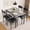 Cement ash, variant on Space-Saving 5 Piece Dining Table Set for 4 – Rectangular Table & Upholstered Chairs – Ideal for Apartment, Small Spaces, Breakfast or Dinner – Rustic Vintage Color