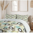 thumbnail image 6 of Ambesonne Vintage Duvet Cover Set, Abstract Ornate Flower, 2-Calking, Seafoam Brown Green, 6 of 6